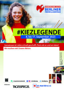 Plakat zum Ausfüllen Gemeinsame Sache -Berliner Freiwilligentage 2023